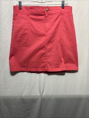 Lee Coral Cotton Skort with Front Patch Pockets